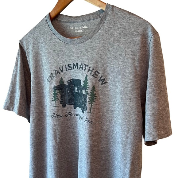 Travis Mathew COAL WALK TEE VW Camper Van Heather Gray Navy Medium M - Picture 10 of 10